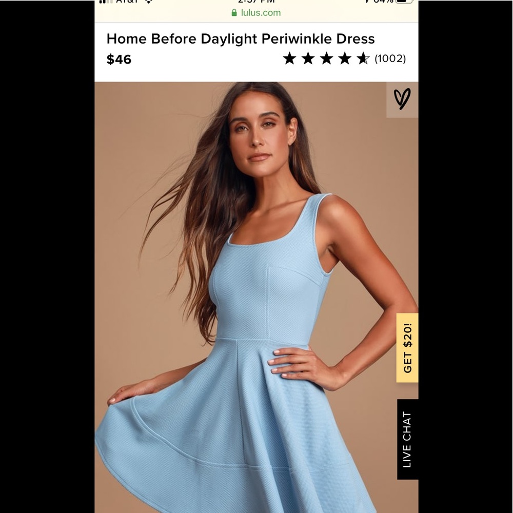 Blue skater dress